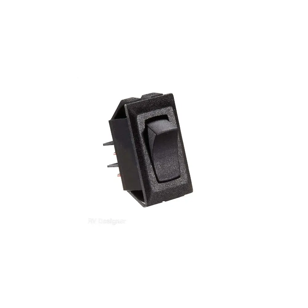10A Momentary On/Off Rocker Switch - Black - RVDS321